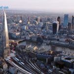 Aerial view of urban London